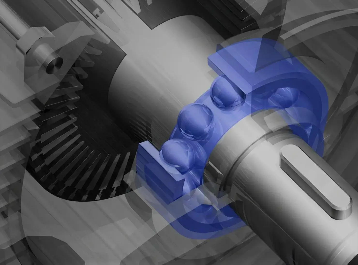 Industrial bearing in application environment